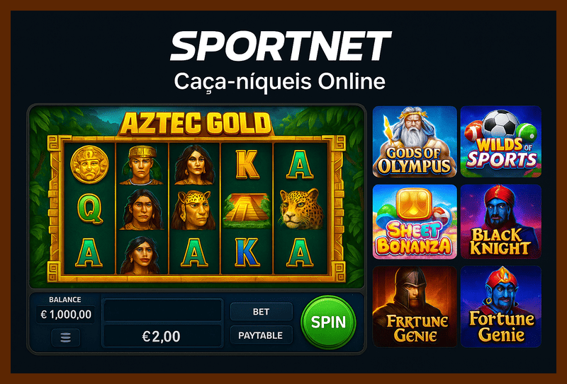 Explore o mundo das slot machines no SPORTNET Casino